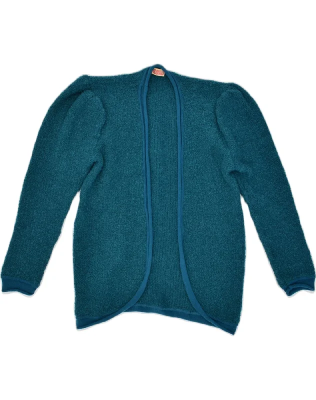 VINTAGE Womens Cardigan Sweater IT 44 Medium Blue Acrylic Notch Collar Peter Pan Collar Cowl Neck VINTAGE Womens Cardigan Sweater IT 44 Medium Blue Acrylic Notch Collar Peter Pan Collar Cowl Neck