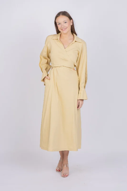 Simkhai Giulia Dress in Wheat