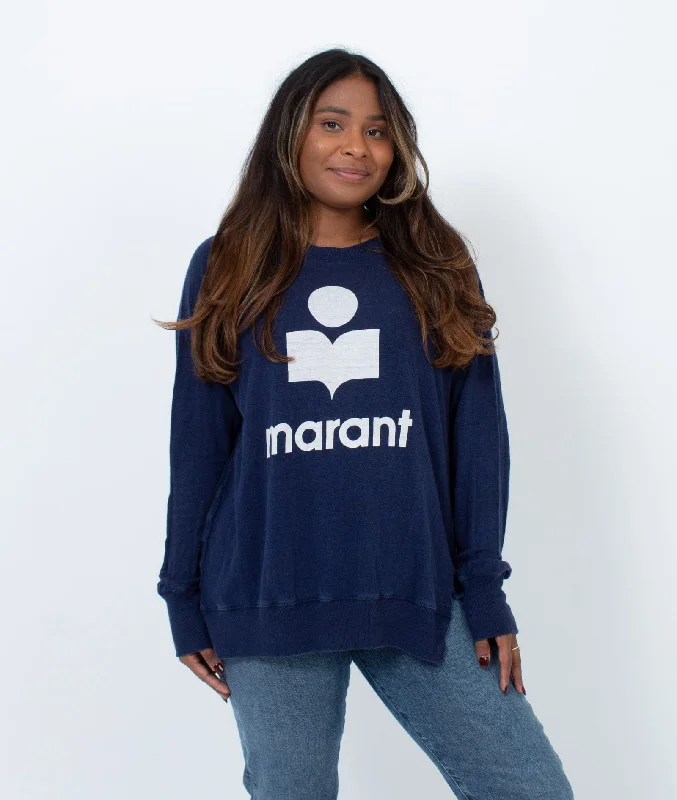 Round Crewneck Pullover Sweater Sarouel Sleeve Pullover
