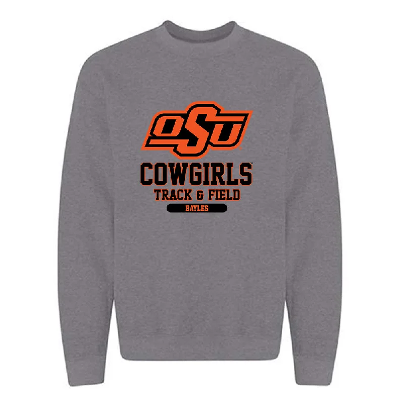 Oklahoma State - NCAA Women's Track & Field : Brooke Bayles - Classic Fashion Shersey Crewneck Sweatshirt Hoodie with Crew Neck Simple Timeless