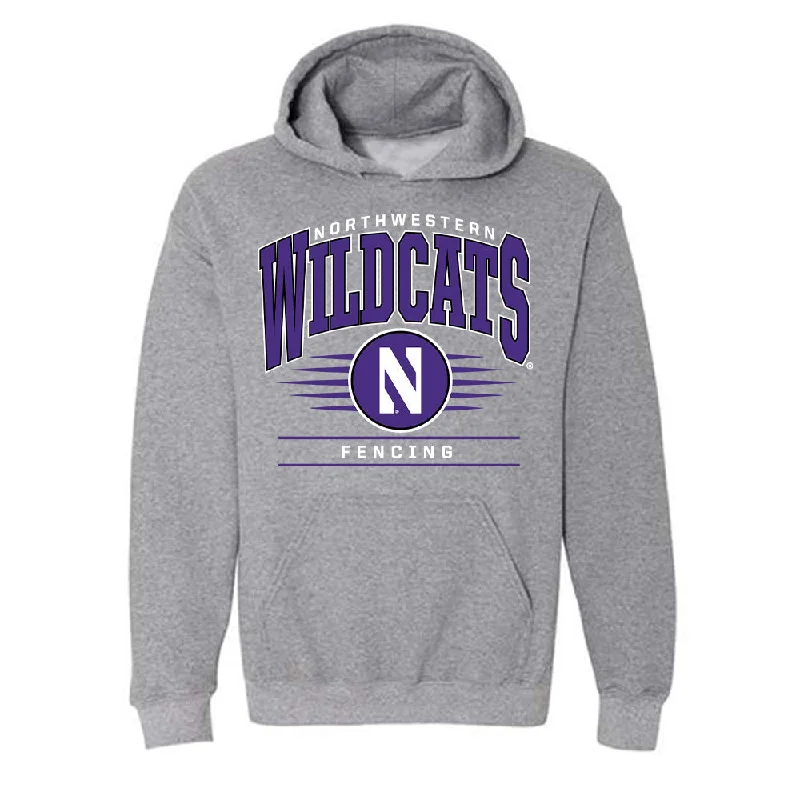Northwestern - NCAA Women's Fencing : Rowan Park - Classic Shersey Hooded Sweatshirt Hoodie with Mesh Breathable Sporty Northwestern - NCAA Women's Fencing : Rowan Park - Classic Shersey Hooded Sweatshirt Hoodie with Mesh Breathable Sporty