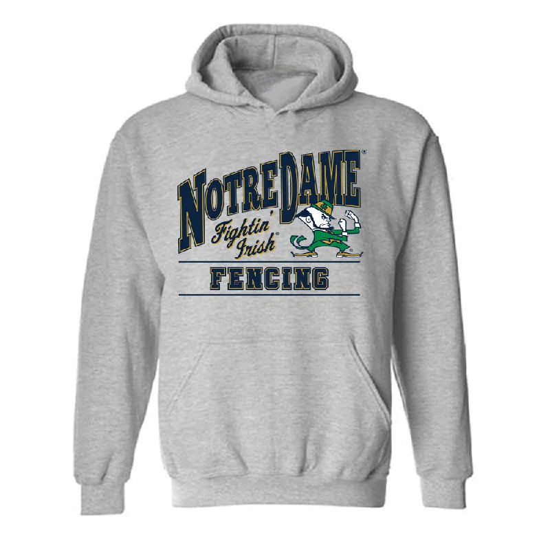 Notre Dame - NCAA Women's Fencing : Chelsea Delsoin - Classic Shersey Hooded Sweatshirt Hoodie with Stripes Bold Sporty Notre Dame - NCAA Women's Fencing : Chelsea Delsoin - Classic Shersey Hooded Sweatshirt Hoodie with Stripes Bold Sporty