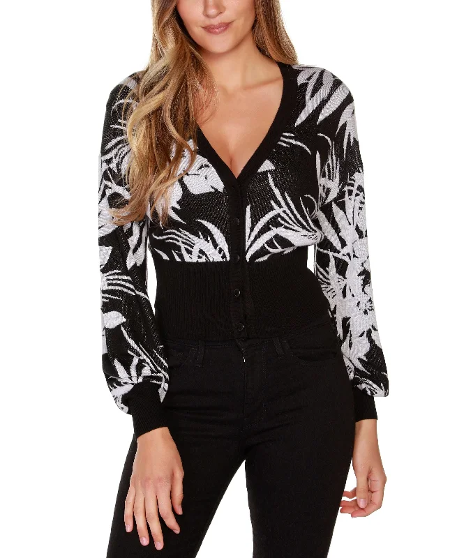 Belldini Black Label Petite Size Button Front Cardigan Sweater Seamless Knitted Crochet Belldini Black Label Petite Size Button Front Cardigan Sweater Seamless Knitted Crochet