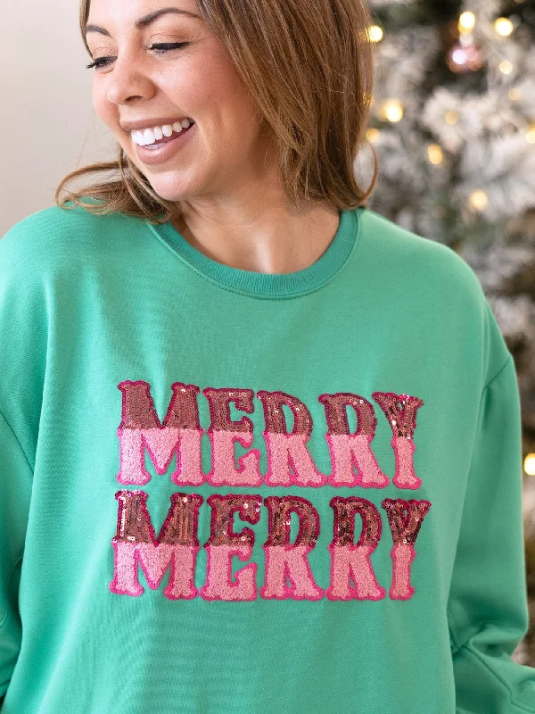 Sarah Sweatshirt | Merry Merry (Adult Size) Hooded Sweatshirt Casual Wear Street Style