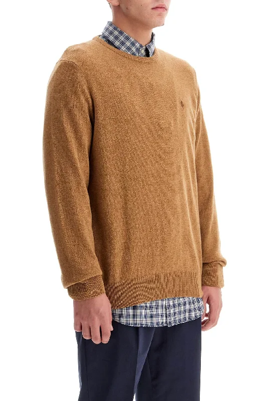 Polo Ralph Lauren Wool Pullover With Pony Embroidery Gathered Sleeve Pullover