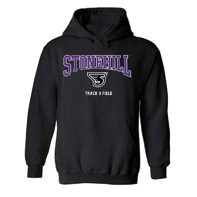 Stonehill - NCAA Women's Track & Field (Outdoor) : Morgan Correia - Classic Shersey Hooded Sweatshirt Hoodie with Mesh Breathable Sporty