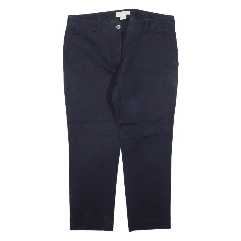 MICHAEL KORS Trousers Blue Regular Tapered Womens W34 L26 Trousers High Rise Slim Fit MICHAEL KORS Trousers Blue Regular Tapered Womens W34 L26 Trousers High Rise Slim Fit