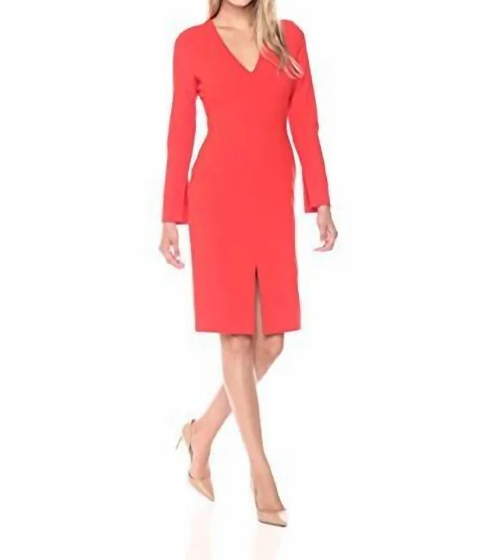 Sambora Sheath Dress In Burnt Rose