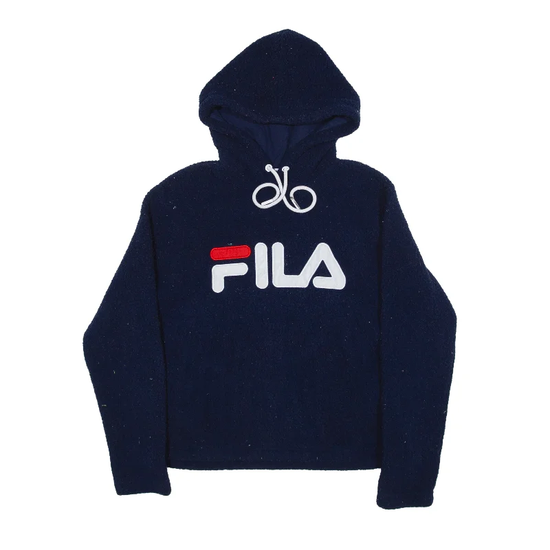 FILA Hoodie Blue Pullover Womens M Port Neck Pullover