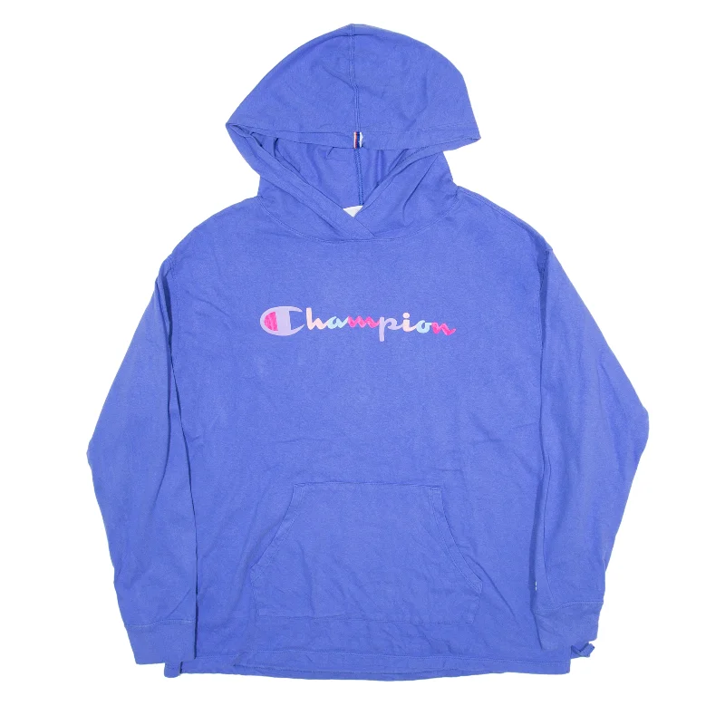 CHAMPION Hoodie Blue Pullover Womens XL Peter Pan Collar