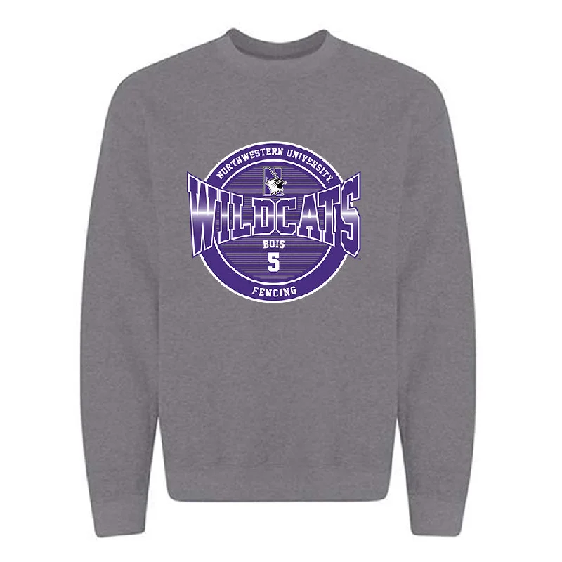 Northwestern - NCAA Women's Fencing : Adele Bois - Classic Fashion Shersey Crewneck Sweatshirt Hoodie with Hidden Zipper Minimalist Clean Northwestern - NCAA Women's Fencing : Adele Bois - Classic Fashion Shersey Crewneck Sweatshirt Hoodie with Hidden Zipper Minimalist Clean