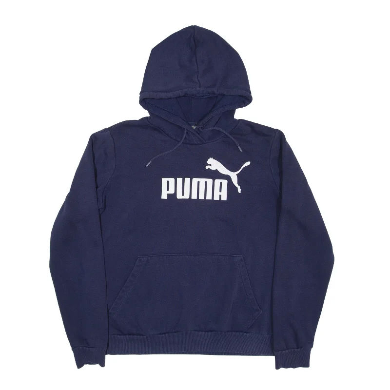 PUMA Hoodie Blue Pullover Womens UK 12 Asymmetrical Hem Sweater
