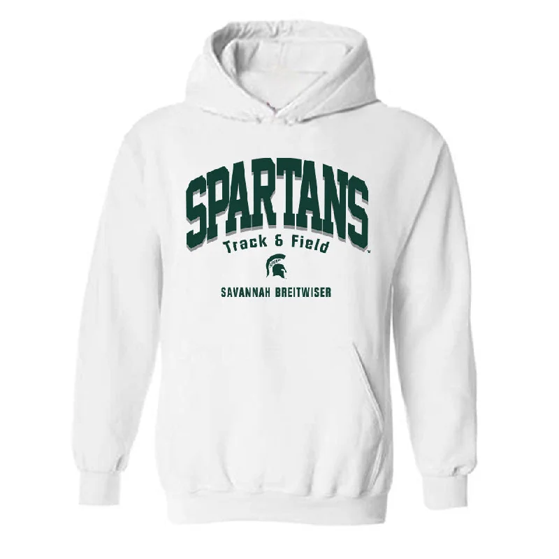 Michigan State - NCAA Women's Track & Field : Savannah Breitwiser - Classic Fashion Shersey Hooded Sweatshirt Hoodie with Elastic Waist Stretchable Comfortable