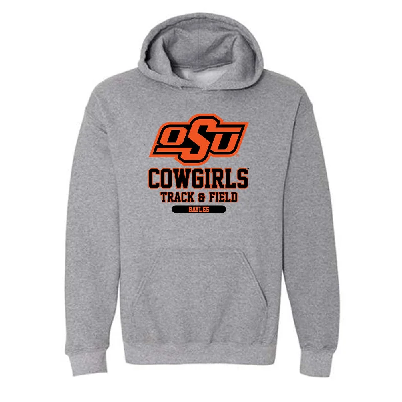 Oklahoma State - NCAA Women's Track & Field : Brooke Bayles - Classic Fashion Shersey Hooded Sweatshirt Hoodie with Rolled Sleeves Casual Relaxed