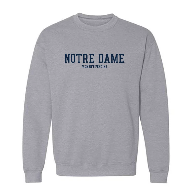 Notre Dame - NCAA Women's Fencing : Atara Greenbaum - Classic Fashion Shersey Crewneck Sweatshirt Hoodie with Snap Buttons Easy Quick Notre Dame - NCAA Women's Fencing : Atara Greenbaum - Classic Fashion Shersey Crewneck Sweatshirt Hoodie with Snap Buttons Easy Quick