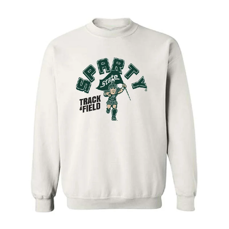 Michigan State - NCAA Women's Track & Field : Margaret Jones - Sports Shersey Crewneck Sweatshirt Hoodie with Strings Custom Fit Adjustable