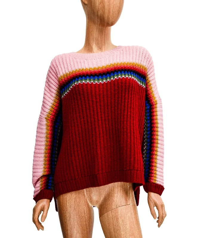Soft Pullover Sweater Ribbed Crew Neck