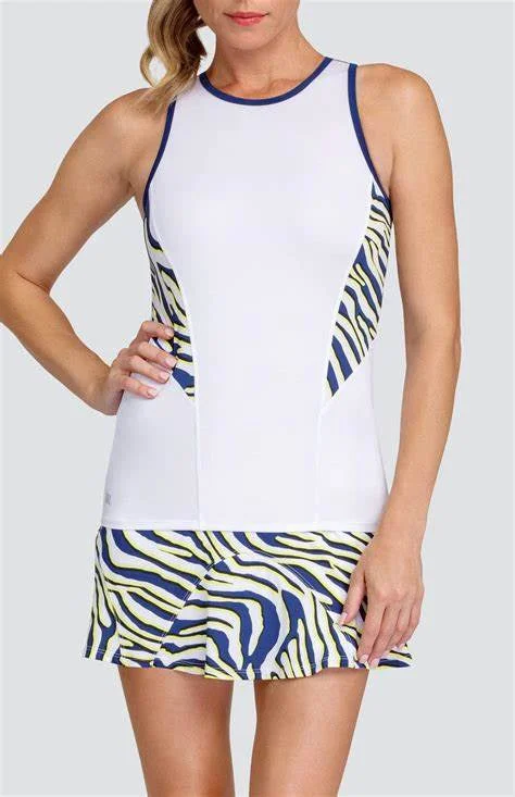 Diamond Tank Lemon Zebra glitter tank top