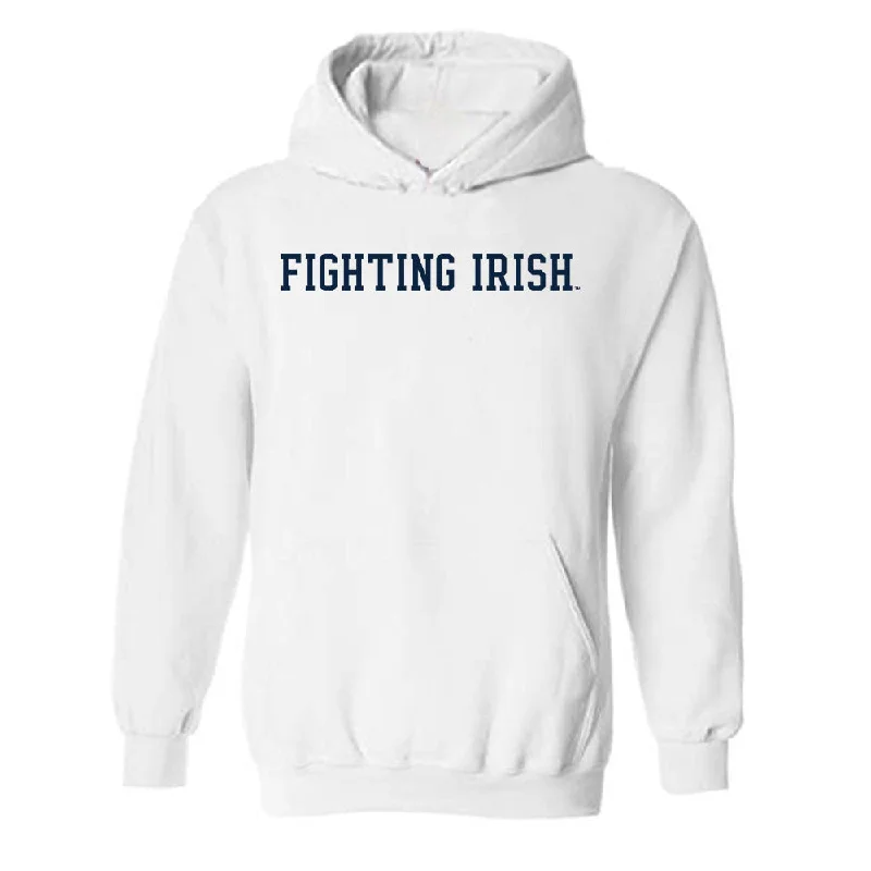 Notre Dame - NCAA Women's Fencing : Atara Greenbaum - Classic Fashion Shersey Hooded Sweatshirt Hoodie with Hem Frayed Vintage Worn Notre Dame - NCAA Women's Fencing : Atara Greenbaum - Classic Fashion Shersey Hooded Sweatshirt Hoodie with Hem Frayed Vintage Worn