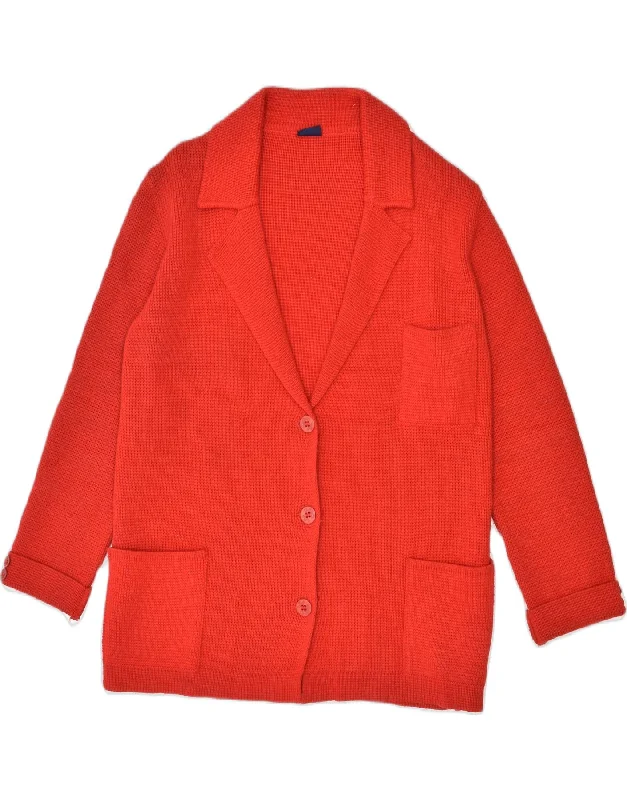FANNY MODA Womens Cardigan Sweater IT 48 XL Red Acrylic Cashmere Blend Cotton Blend Poly Blend FANNY MODA Womens Cardigan Sweater IT 48 XL Red Acrylic Cashmere Blend Cotton Blend Poly Blend
