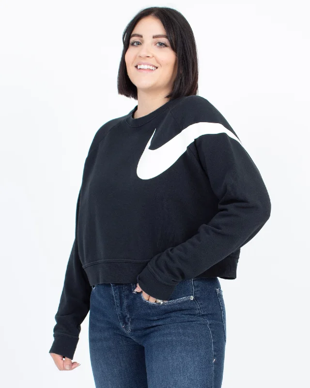 Pullover Logo Sweatshirt Keyhole Neck Pullover