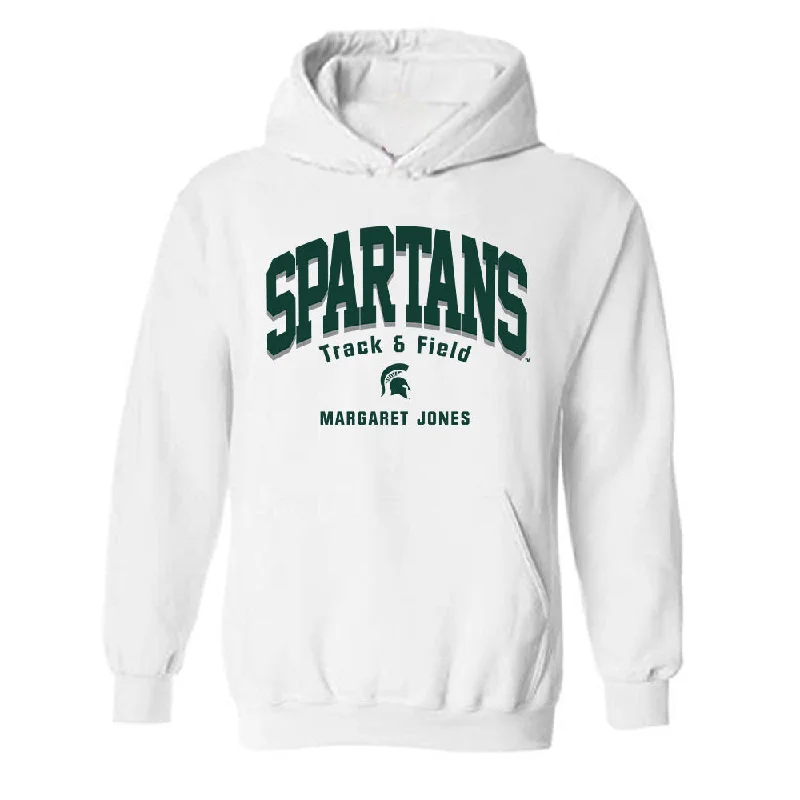 Michigan State - NCAA Women's Track & Field : Margaret Jones - Classic Fashion Shersey Hooded Sweatshirt Cotton Hoodie Fleece Lining Warmth