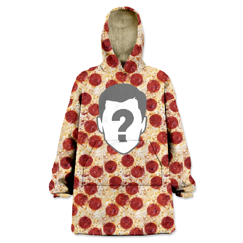 Pizza Custom Wearable Blanket Hoodie Hoodie with Elastic Cuffs Stretchable Comfortable Pizza Custom Wearable Blanket Hoodie Hoodie with Elastic Cuffs Stretchable Comfortable