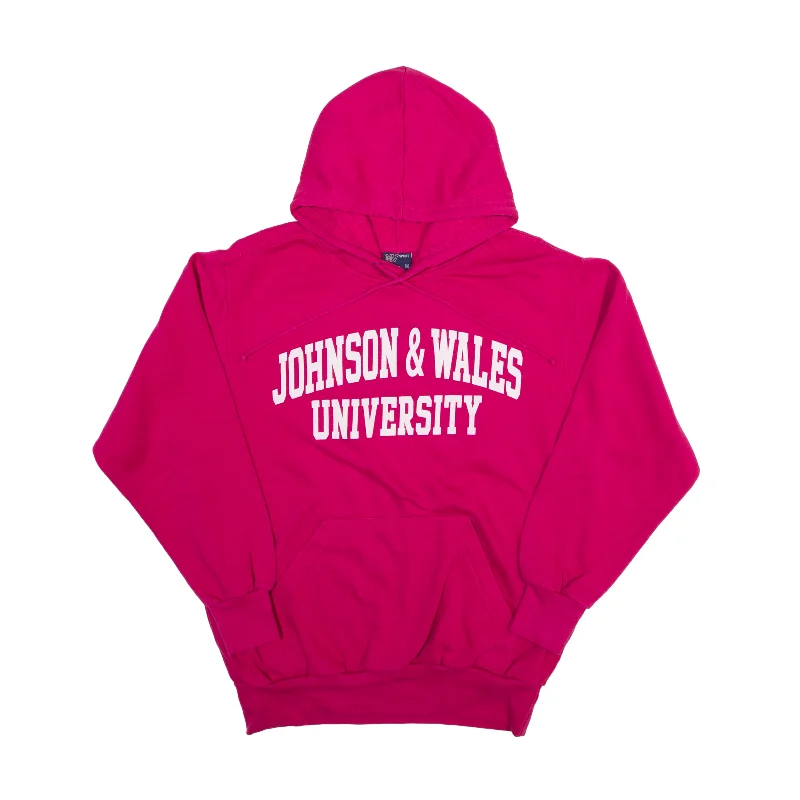 MV SPORT Johnson & Wales University USA Hoodie Pink Pullover Womens M Flutter Sleeve Feminine MV SPORT Johnson & Wales University USA Hoodie Pink Pullover Womens M Flutter Sleeve Feminine