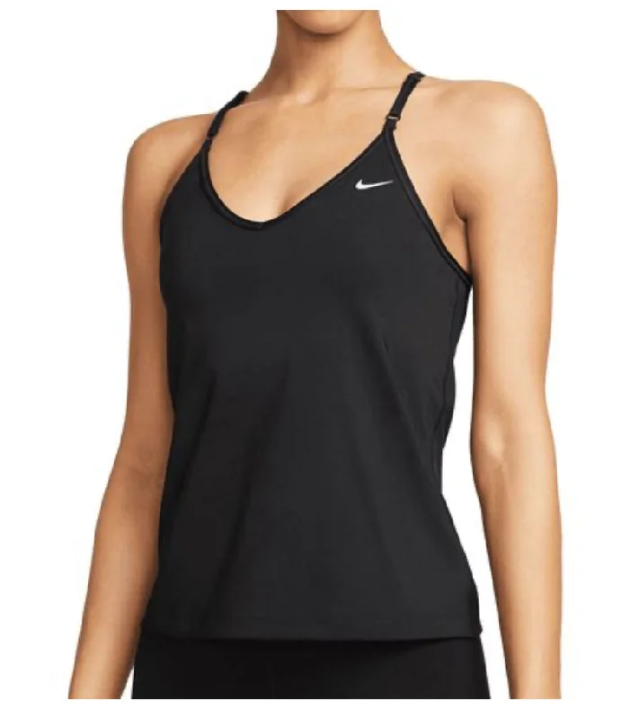 Ladies Nike Indy Dri-Fit Tank (Black) open back tank