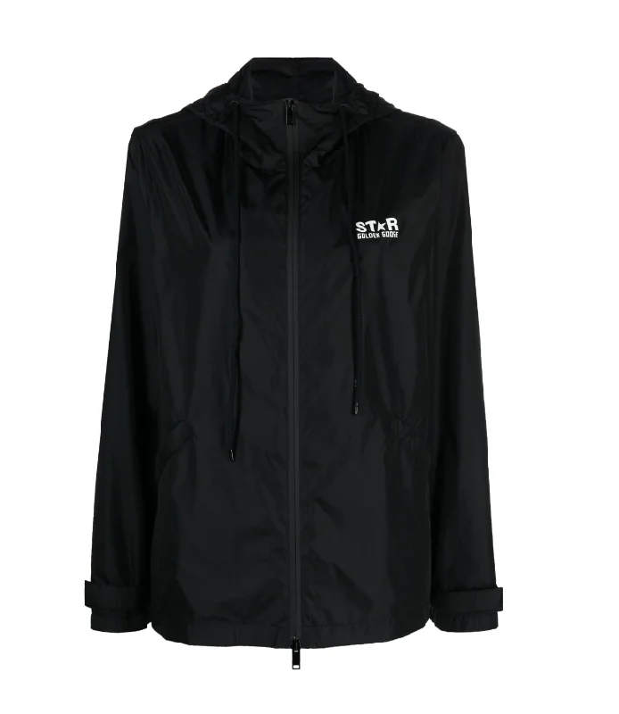 Golden Goose Daris star-print windbreaker jacket Zippered Jacket Buttoned Jacket Snapped Jacket