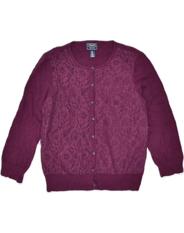 CHAPS Womens Petite Cardigan Sweater UK 16 Large Maroon Cotton Open Front Closed Front Wrap Front CHAPS Womens Petite Cardigan Sweater UK 16 Large Maroon Cotton Open Front Closed Front Wrap Front