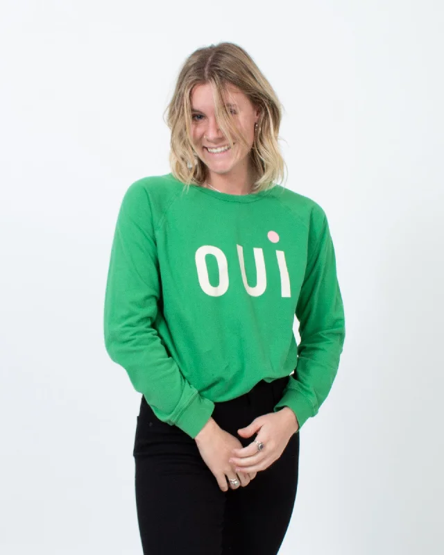 Green Pullover Sweater Cold Shoulder Design