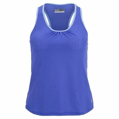 Circle Mesh Baseline Tank Atoll Blue summer tank top