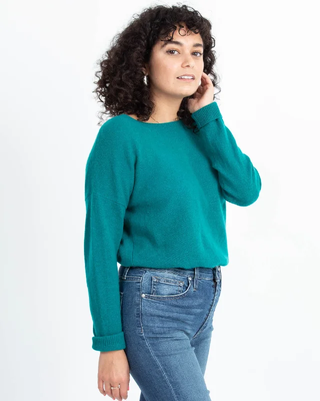 Cashmere Pullover Sweater Surplice Neck Pullover