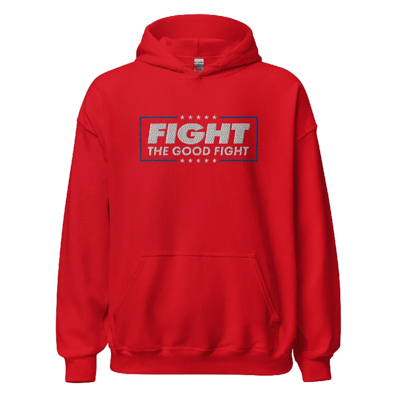 Fight the Good Fight Unisex Hoodie Hoodie with Color Block Contrast Stylish