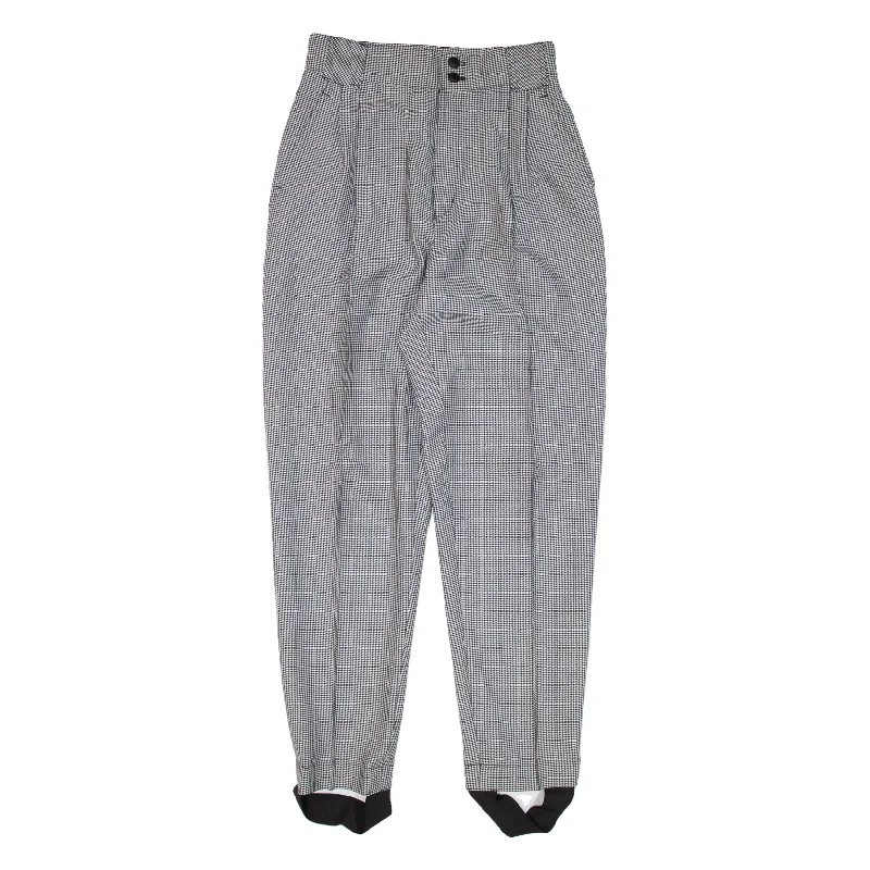 TAIFUN Check Stirrup Trousers White Regular Tapered Wool Womens W25 L27 Trousers Favorite Customer TAIFUN Check Stirrup Trousers White Regular Tapered Wool Womens W25 L27 Trousers Favorite Customer