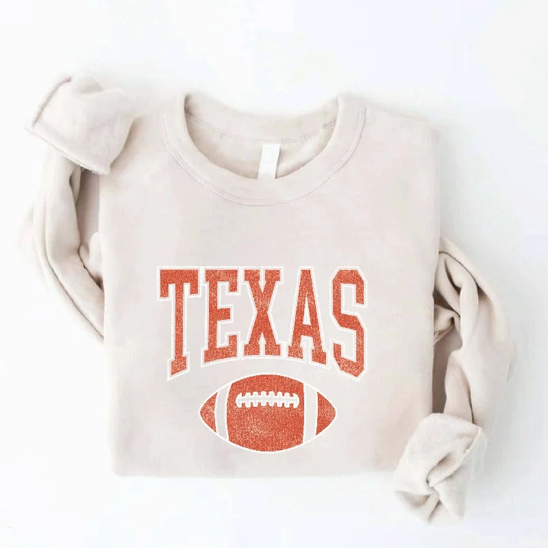Texas Football Adult Sweatshirt Hoodie with Hem Detail Decorative Unique