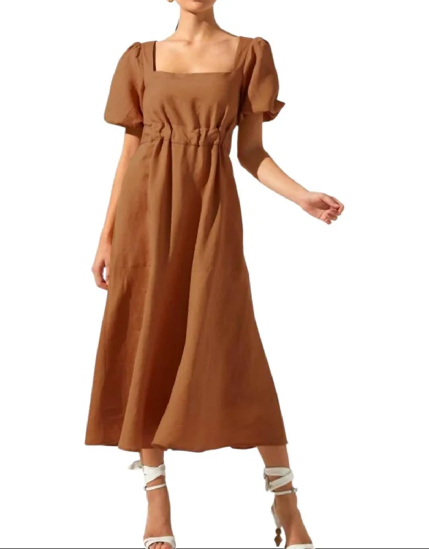 Angeles Dress In Caramel