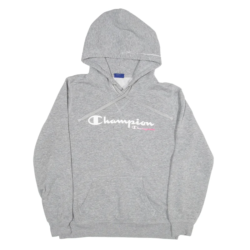 CHAMPION Hoodie Grey Pullover Womens L Turtleneck Warm Pullover