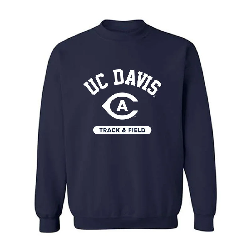 UC Davis - NCAA Women's Track & Field : Chinyere Egbuziem - Classic Shersey Crewneck Sweatshirt Hoodie with Monochrome Minimalist Simple