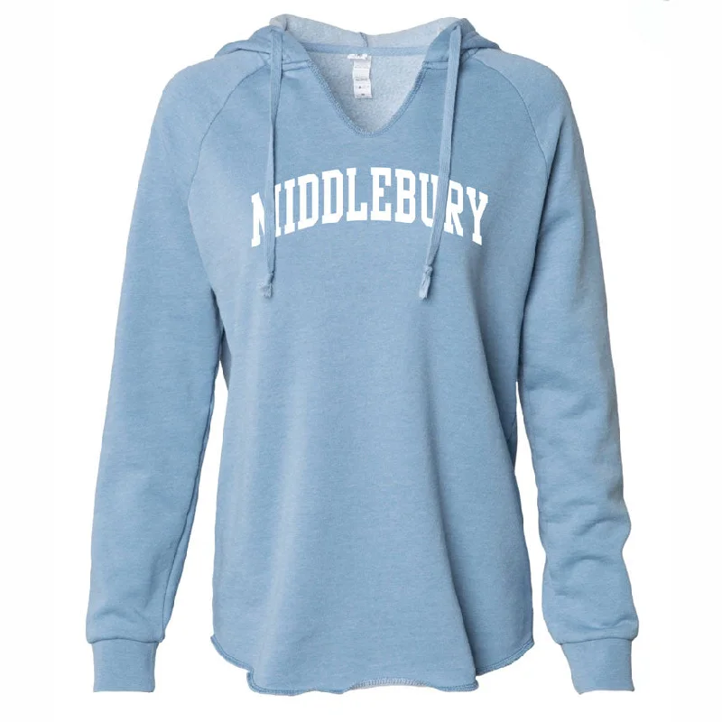 Middlebury California Wave Hoodie (Lt Blue) Hoodie with Lining Warm Insulated