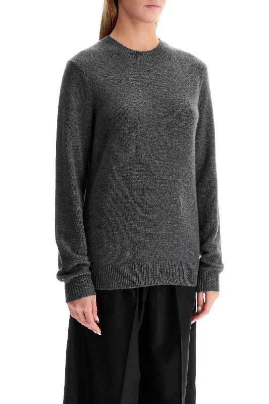 Guest In Residence Cashmere Crewneck Pullover One Shoulder Top