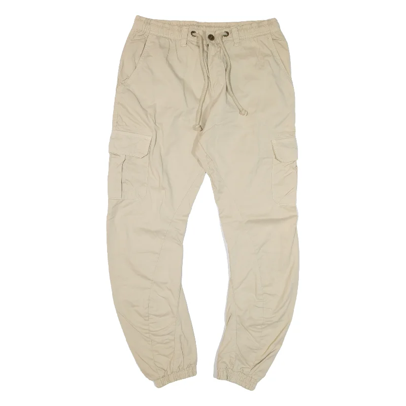 URBAN CLASSICS Cargo Trousers Beige Regular Tapered Womens W32 L27 Trousers Wedding White URBAN CLASSICS Cargo Trousers Beige Regular Tapered Womens W32 L27 Trousers Wedding White