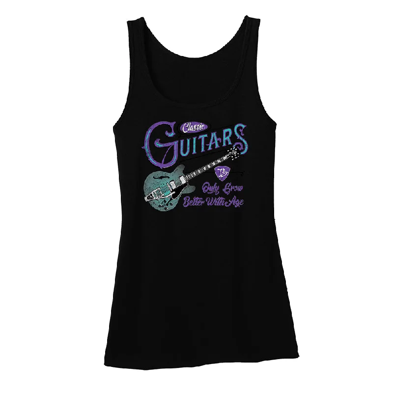 Classic Guitars Only Grow Better with Age Tank (Women) peekaboo tank top