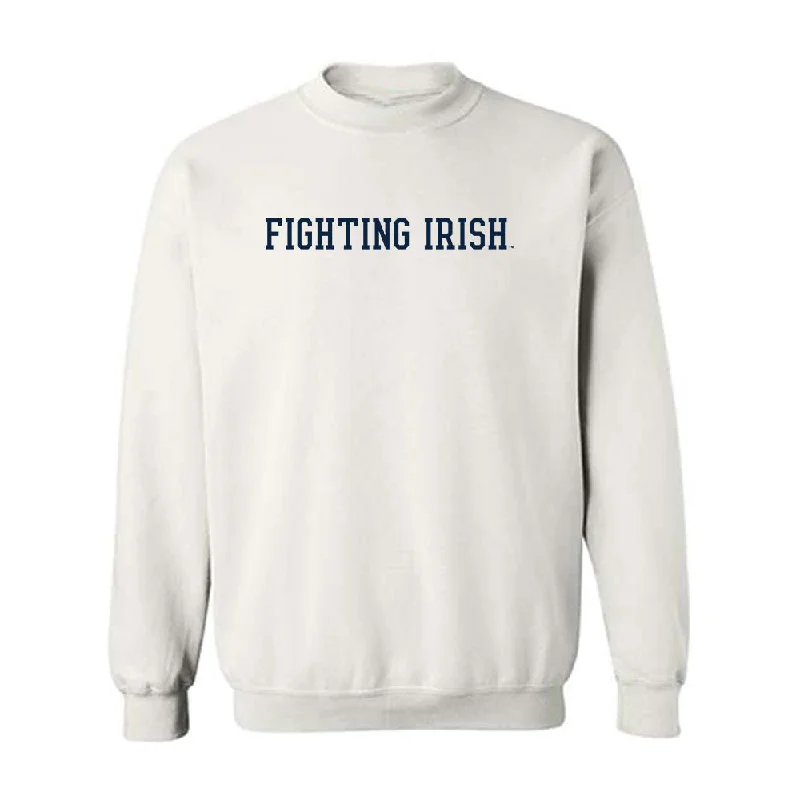 Notre Dame - NCAA Women's Fencing : Atara Greenbaum - Classic Fashion Shersey Crewneck Sweatshirt Hoodie with Back Slit Movement Comfort Notre Dame - NCAA Women's Fencing : Atara Greenbaum - Classic Fashion Shersey Crewneck Sweatshirt Hoodie with Back Slit Movement Comfort