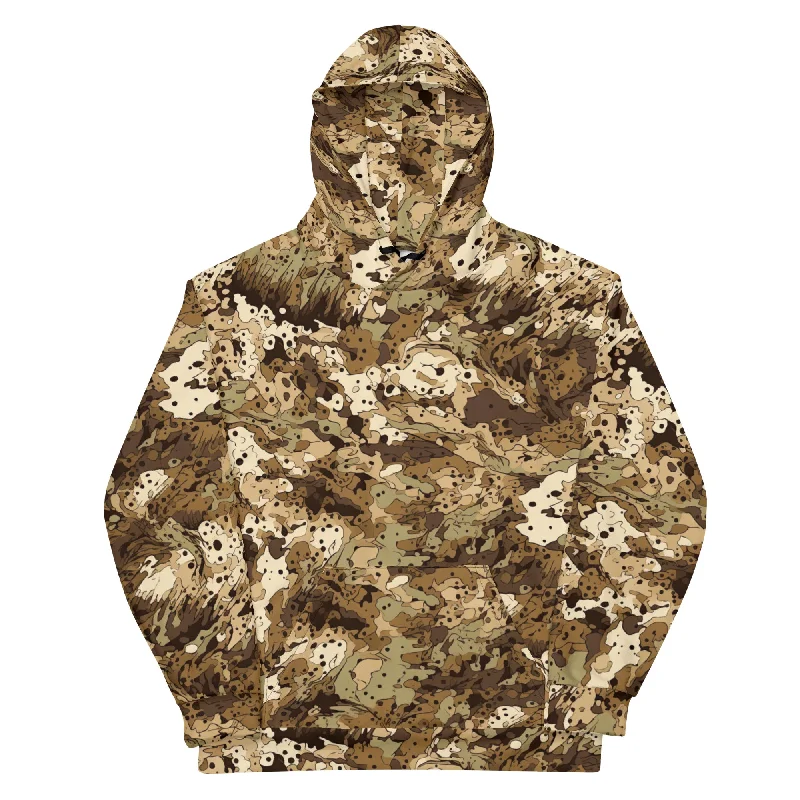 M23 Coyote Badlands Camouflage Hoodie Hoodie with Monochrome Minimalist Simple