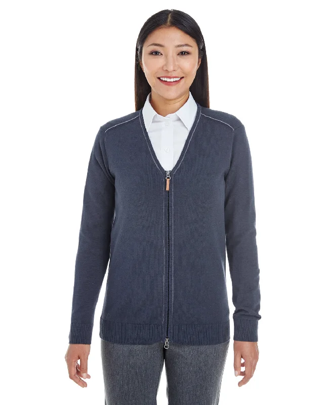 Devon & Jones DG478W Ladies' Manchester Fully-Fashioned Full-Zip Cardigan Sweater Glossy Satin Silk Devon & Jones DG478W Ladies' Manchester Fully-Fashioned Full-Zip Cardigan Sweater Glossy Satin Silk