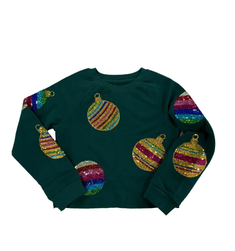 Christmas Ornament Crop Sweatshirt Hoodie Crop Top Short Trendy