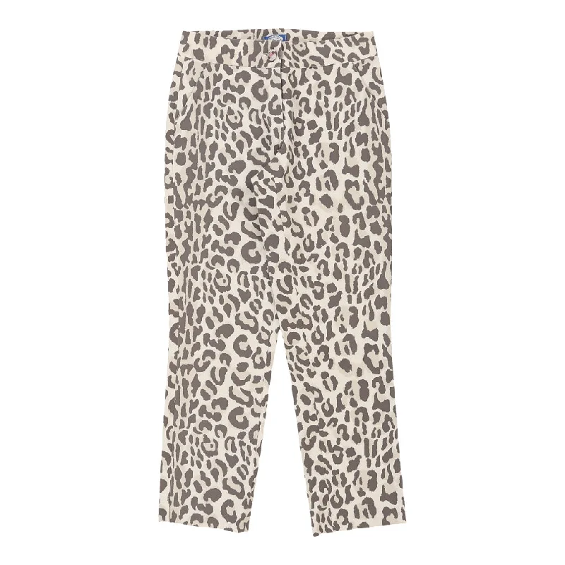 Blumarine Animal print Trousers - 26W UK 6 Multicoloured Cotton Trousers chic fashionable Blumarine Animal print Trousers - 26W UK 6 Multicoloured Cotton Trousers chic fashionable