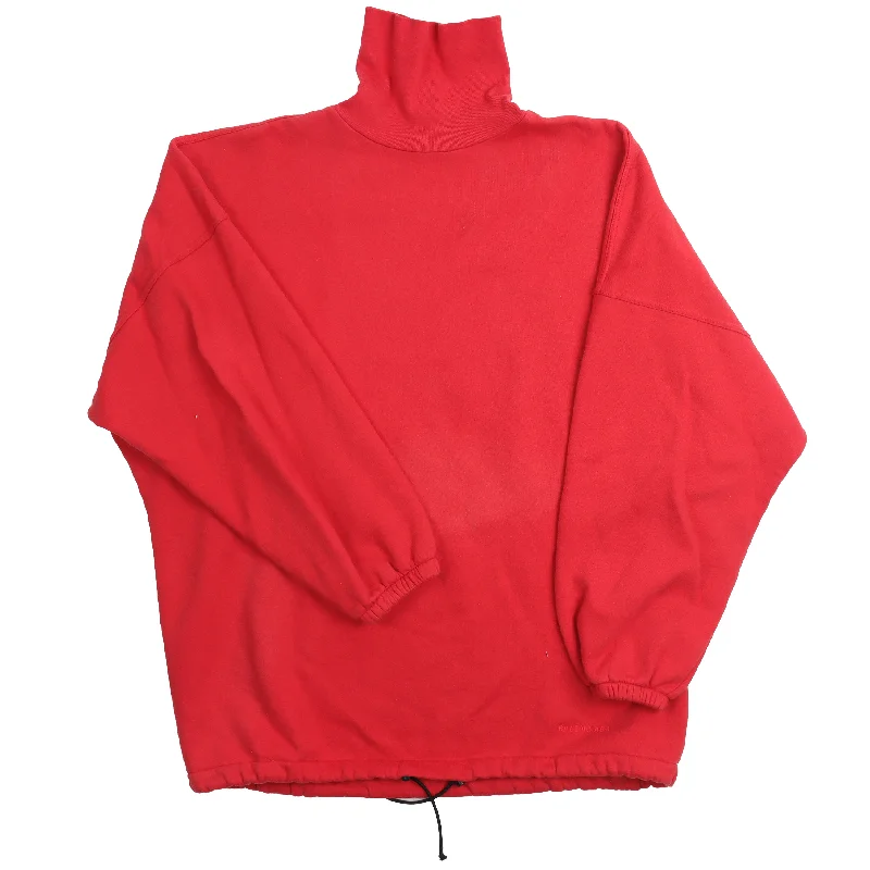 Oversized Turtle Neck Pullover Sweatshirt Sheath Sleeve Elegant
